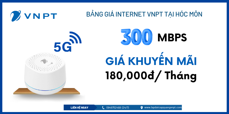 Bảng giá Internet VNPT tại Hóc Môn