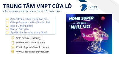 Lắp mạng cáp quang VNPT Huyện Cửa Lò, tỉnh Nghệ An