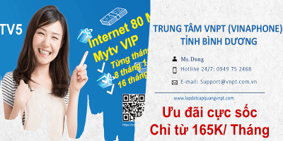 lắp mạng cáp quang VNPT Bình Dương