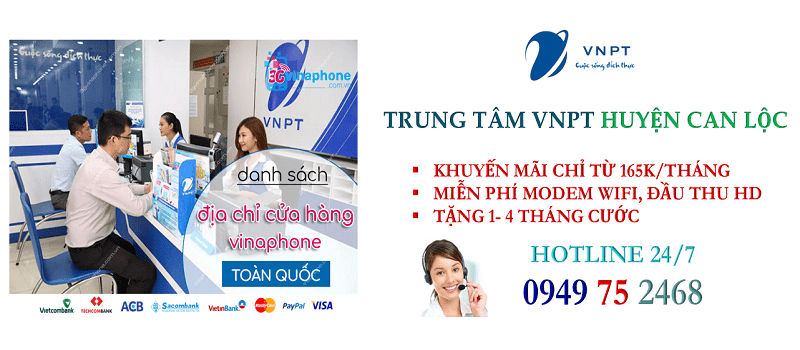 lắp mạng cáp quang VNPT tại huyện Can Lộc, tỉnh Hà Tĩnh