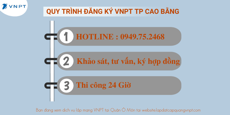 Quy trình lắp mạng VNPT TP Cao Bằng