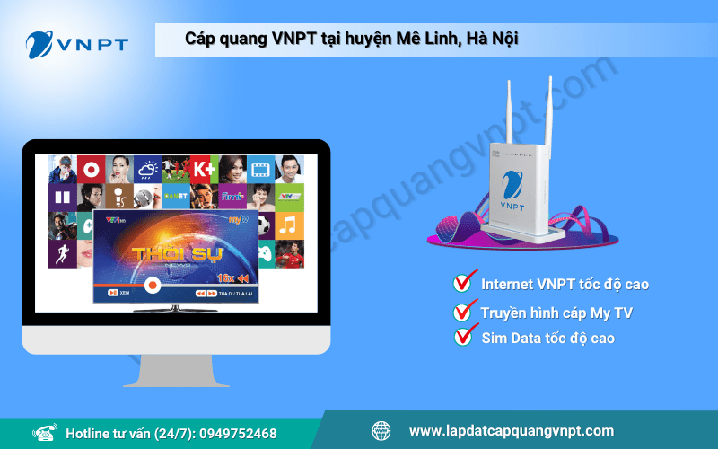 Cáp quang VNPT huyện Mê Linh