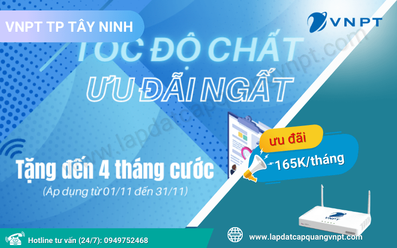 cáp quang VNPT TP Tây Ninh