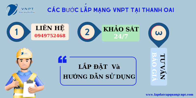 Quy trình lắp mạng VNPT huyện Thanh Oai