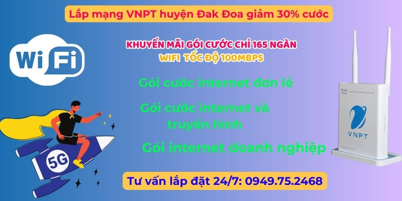 Lắp mạng VNPT huyện Đak Đoa