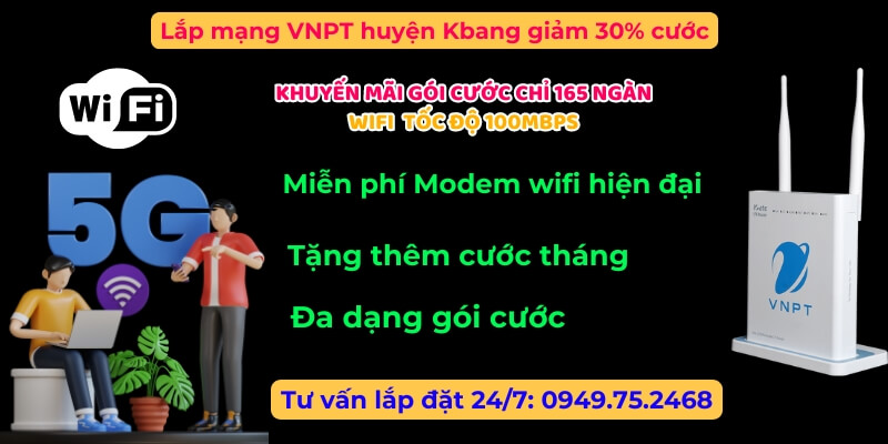 Lắp mang VNPT huyện Kbang