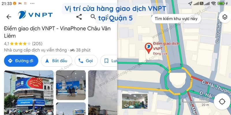 Tìm điểm giao dịch VNPT Quận 5